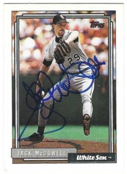 Autographed JACK MCDOWELL Chicago White Sox 1992 Topps Card