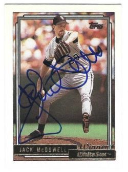 Autographed JACK MCDOWELL Chicago White Sox 1992 Topps Gold Winners Card