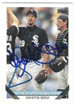 Autographed JACK MCDOWELL Chicago White Sox 1993 Topps Card