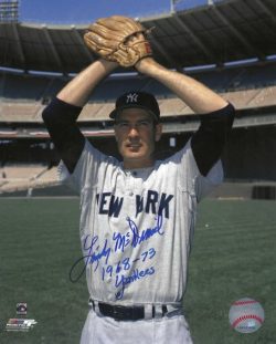 AUTOGRAPHED LINDY MCDANIEL 8X10 New York Yankees Photo