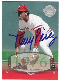 Autographed TONY PEREZ Cincinnati Reds 2004 Upper Deck Legends Timeless Teams Card