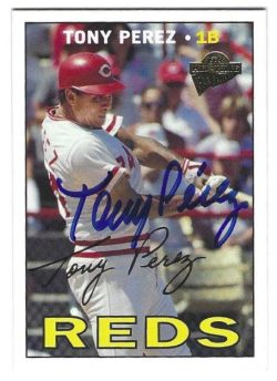 Autographed TONY PEREZ Cincinnati Reds 2003 Topps All Time Fan Favorites Card