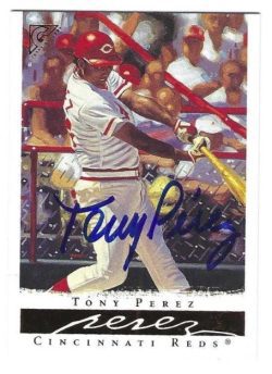 Autographed TONY PEREZ Cincinnati Reds 2003 Topps Gallery Card