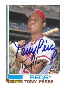 Autographed TONY PEREZ Cincinnati Reds 2013 Topps Archives Card