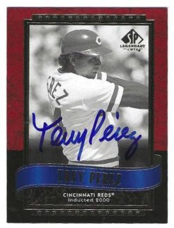 Autographed TONY PEREZ Cincinnati Reds 2003 Upper Deck SP Legendary Cuts Card