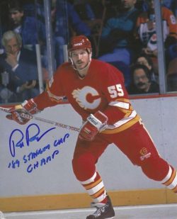Autographed ROB RAMAGE "1989 Stanley Cup Champs" 8X10 Calgary Flames Photo