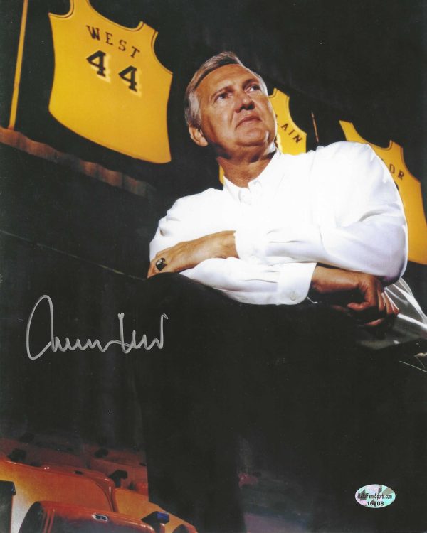 AUTOGRAPHED JERRY WEST 8X10 Los Angeles Lakers photo