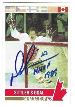 Autographed DARRYL SITTLER Team Canada 1992 Future Trends Canada Cup Card