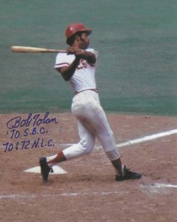 Autographed BOBBY TOLAN "70 SBC, 70,72 NLC" 8X10 Cincinnati Reds Photo