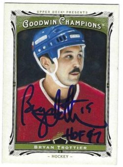 Autographed BRYAN TROTTIER New York Islanders 2013 Upper Deck Goodwin Champions Card