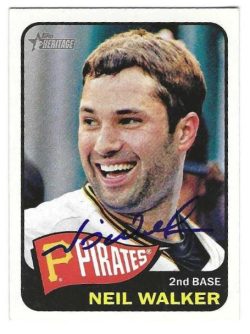 Autographed NEIL WALKER Pittsburgh Pirates 2014 Topps Heritage Card #314