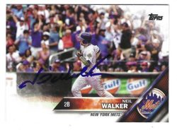 Autographed NEIL WALKER New York Mets 2016 Topps Card #US22