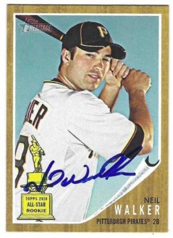 Autographed NEIL WALKER Pittsburgh Pirates 2011 Topps Heritage Card #352
