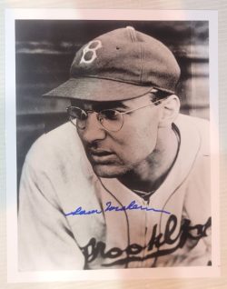 AUTOGRAPHED SAM NAHEM 8x10 Brooklyn Dodgers photo