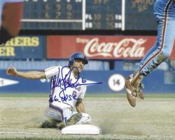 AUTOGRAPHED WALLY BACKMAN "86 WSC" 8X10 New York Mets photo