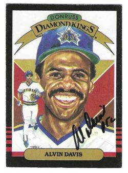 Autographed ALVIN DAVIS 1985 Donruss Diamond King