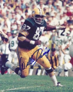 Autographed WILLIE DAVIS 8X10 Green Bay Packers Photo