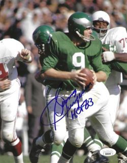 Autographed SONNY JURGENSEN 8X10 Philadelphia Eagles Photo JSA