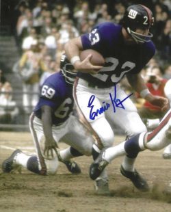AUTOGRAPHED ERNIE KOY 8X10 New York Giants Photo