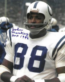 Autographed JOHN MACKEY "HOF 92" 8x10 Baltimore Colts Photo