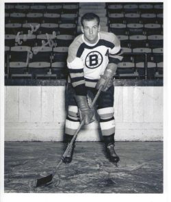 Autographed EDDIE SANDFORD 8X10  Boston Bruins Photo