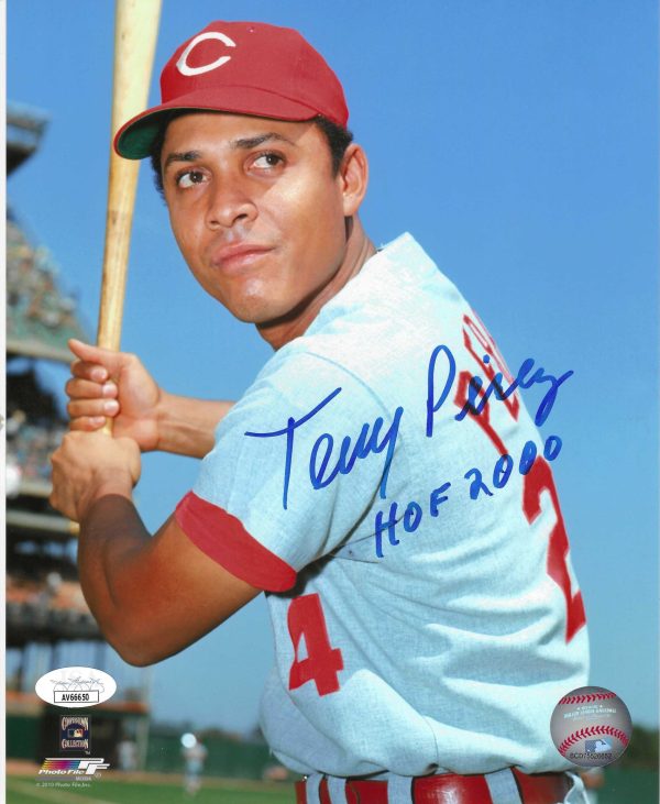 Autographed TONY PEREZ 8x10 Cincinnati Reds Photo JSA