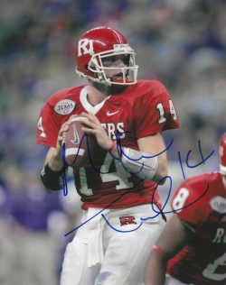Autographed MIKE TEEL Rutgers Scarlet Knights 8x10 Photo