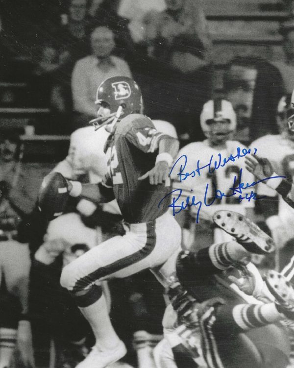 Autographed Billy Van Heusen 8X10 Denver Broncos Photo