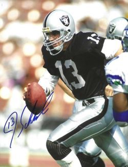 Autographed JAY SCHROEDER 8X10 Oakland Raiders photo