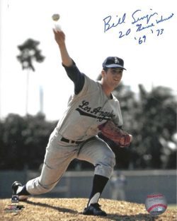 AUTOGRAPHED BILL SINGER 8x10 Los Angeles Dodgers photo