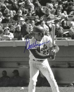 AUTOGRAPHED DEL UNSER 8X10 New York Mets photo