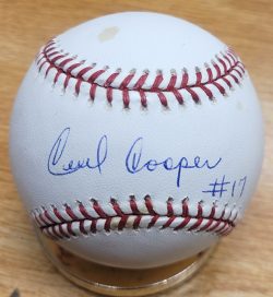 Autographed CECIL COOPER Official Rawlings Major League Baseball
