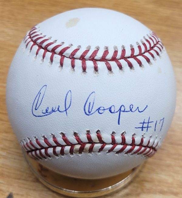 Autographed CECIL COOPER Official Rawlings Major League Baseball