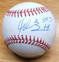 Autographed MANNY RAMIREZ "555 HRS" Official Major League Baseball Beckett Witness