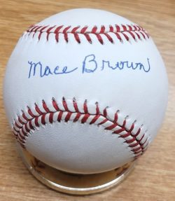Autographed MACE BROWN Official National League Baseball