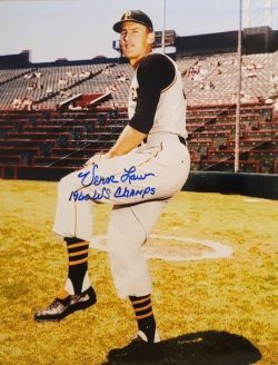 Autographed VERN LAW "1960 WS Champs" 11x14 Pittsburgh Pirates Photo
