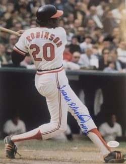 Autographed FRANK ROBINSON 11x14 Baltimore Orioles photo JSA