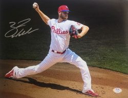 AUTOGRAPHED ZACK WHEELER 11x14 Philadelphia Phillies photo PSA Witness