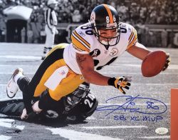 Autographed HINES WARD "SB XL MVP" 11X14 Pittsburgh Steelers Photo JSA