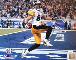 Autographed HINES WARD "SB XL MVP" 11X14 Pittsburgh Steelers Photo JSA