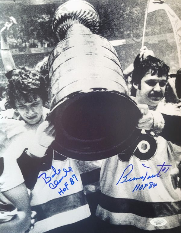 Autographed BOBBY CLARKE and BERNIE PARENT 11x14 Philadelphia Flyers Photo JSA