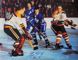Autographed GERRY CHEEVERS "HOF 85" 11x14 Boston Bruins Photo