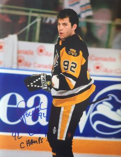 Autographed RICK TOCCHET "92 Cup Champs" 11X14 Pittsburgh Penguins Photo