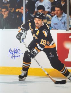 Autographed BRYAN TROTTIER "HOF 97" 11X14 Pittsburgh Penguins Photo
