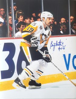 Autographed BRYAN TROTTIER "HOF 97" 11X14 Pittsburgh Penguins Photo