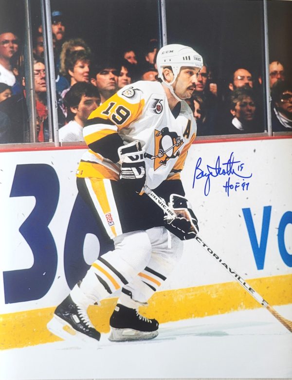 Autographed BRYAN TROTTIER "HOF 97" 11X14 Pittsburgh Penguins Photo