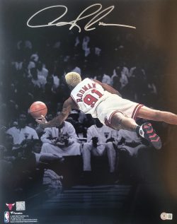 Autographed DENNIS RODMAN 16X20 Chicago Bulls photo Beckett Hologram