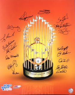 1983 ORIOLES 16x20 Photo 17 Signatures including Jim Palmer and Rick Dempsey