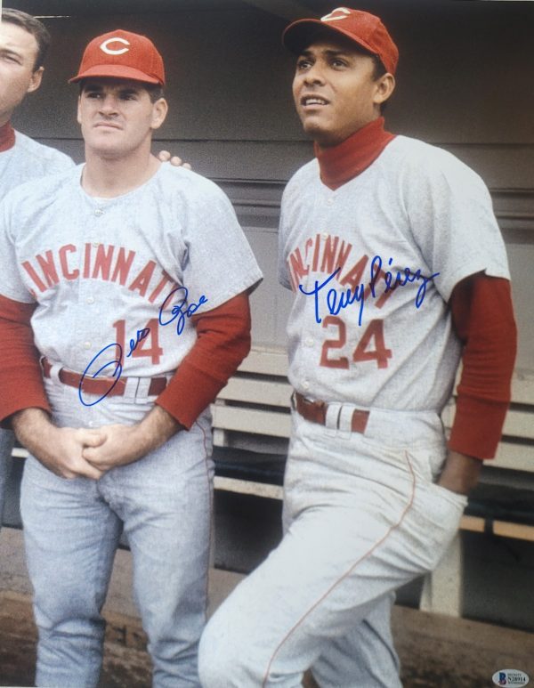 Autographed Pete Rose and Tony Perez Cincinnati Reds 16x20 Photo Beckett