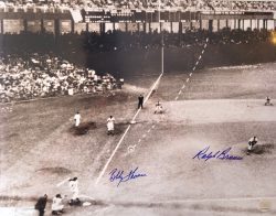AUTOGRAPHED  BOBBY THOMSON and RALPH BRANCA NEW YORK GIANTS and BROOKLYN DODGERS 16x20 photo